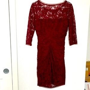 Max and Cleo beautiful burgundy lace dress. Size 6